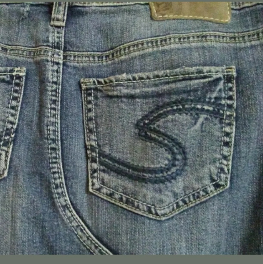 Silver Adele Long Jean Skirt W26